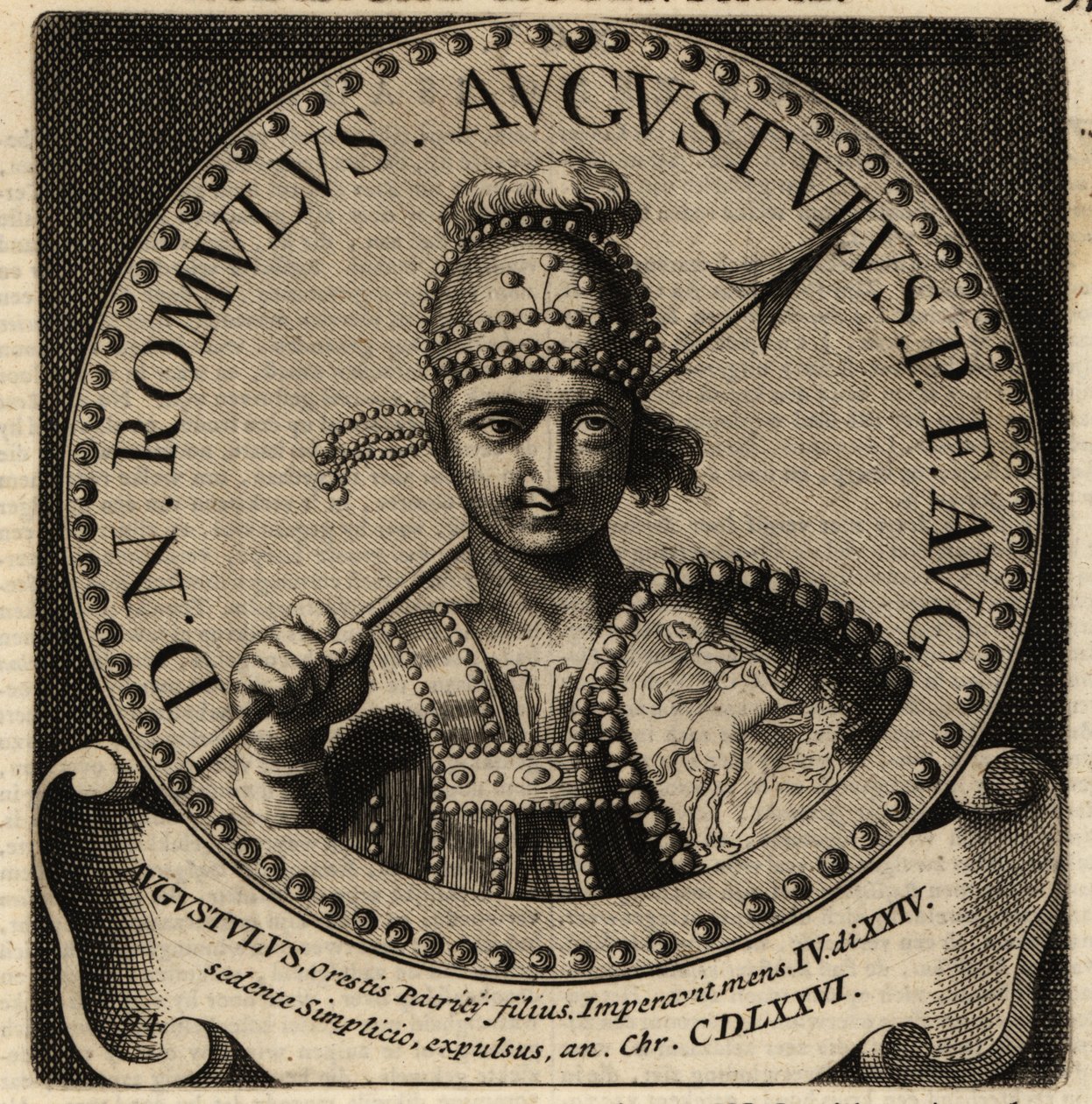 Portret cesarza rzymskiego Romulusa Augustulusa. autorstwa Netherlandish School