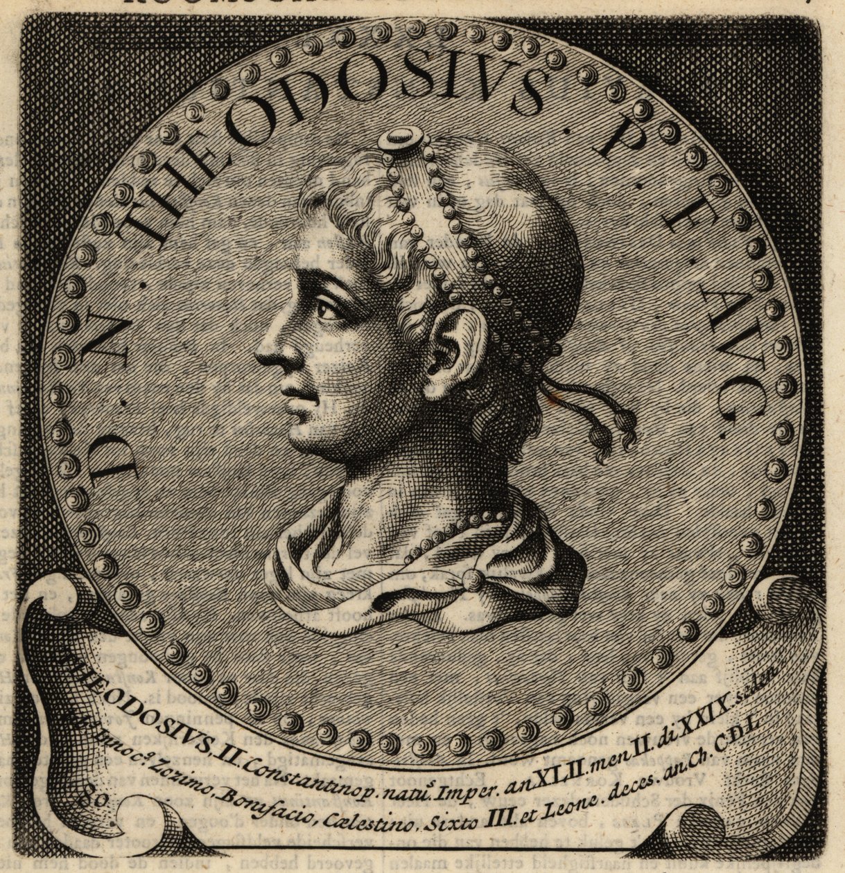 Portret cesarza rzymskiego Teodozjusza II. autorstwa Netherlandish School