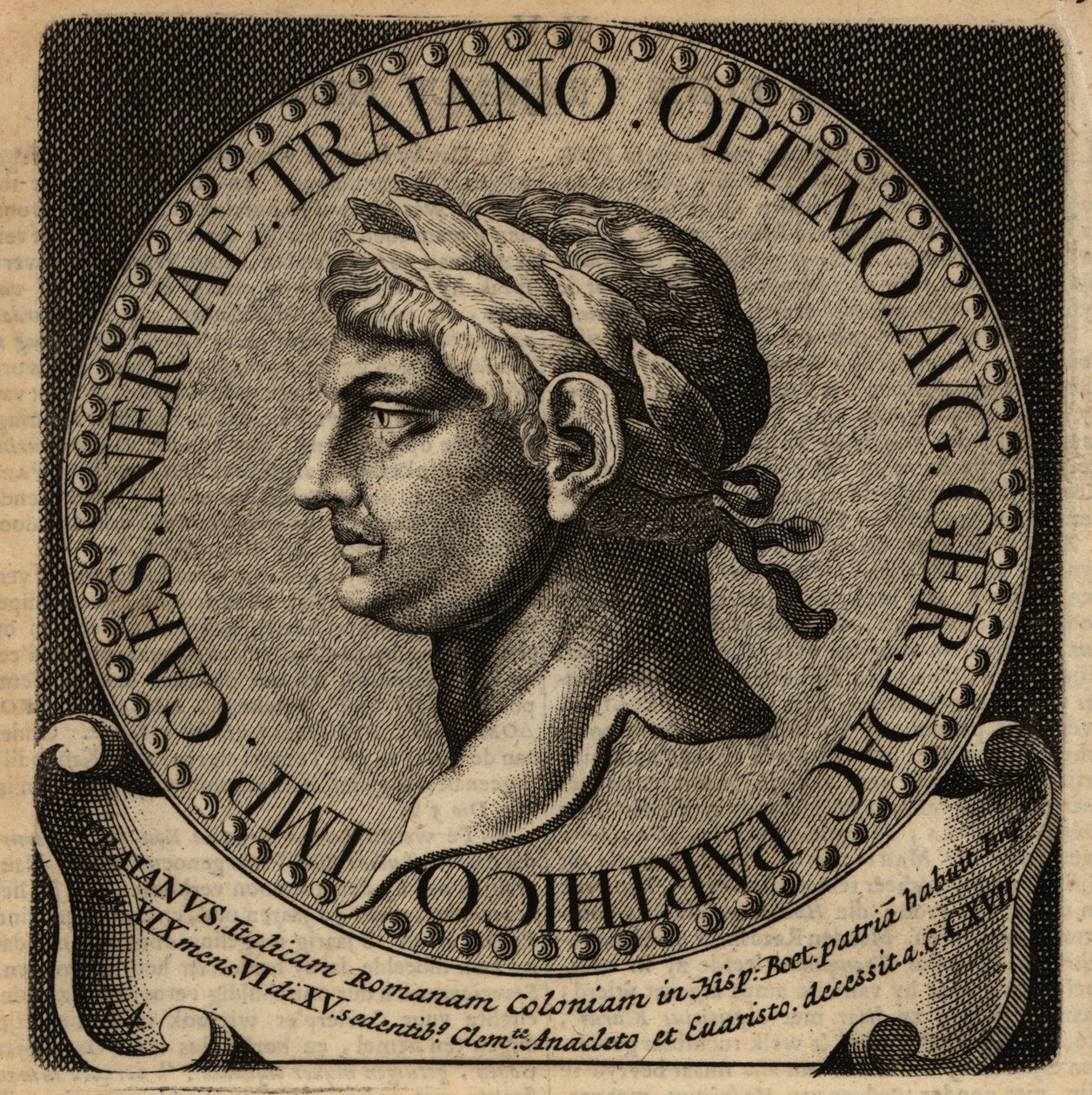 Portret rzymskiego cesarza Trajana. autorstwa Netherlandish School