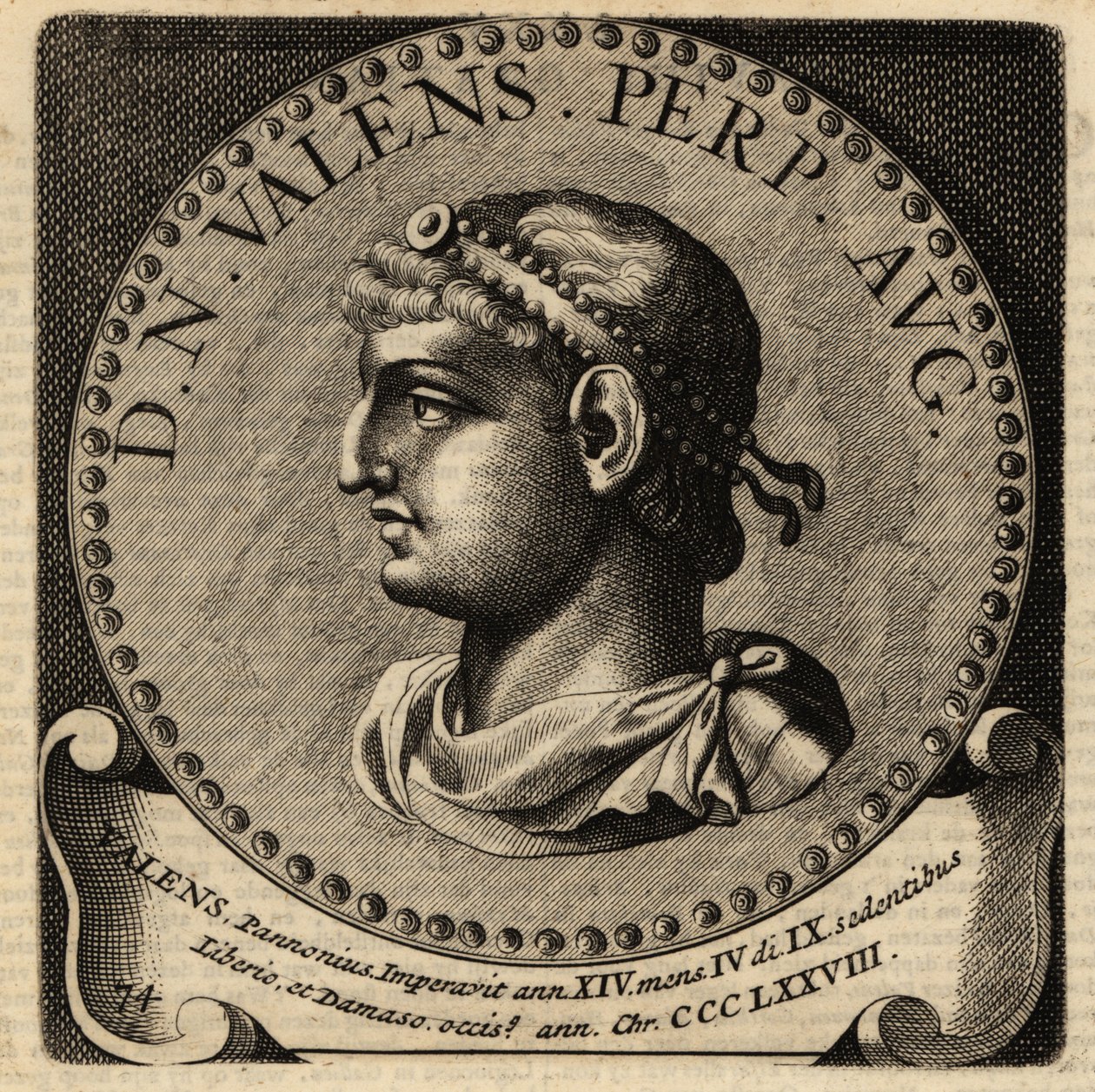 Portret cesarza rzymskiego Walensa. autorstwa Netherlandish School