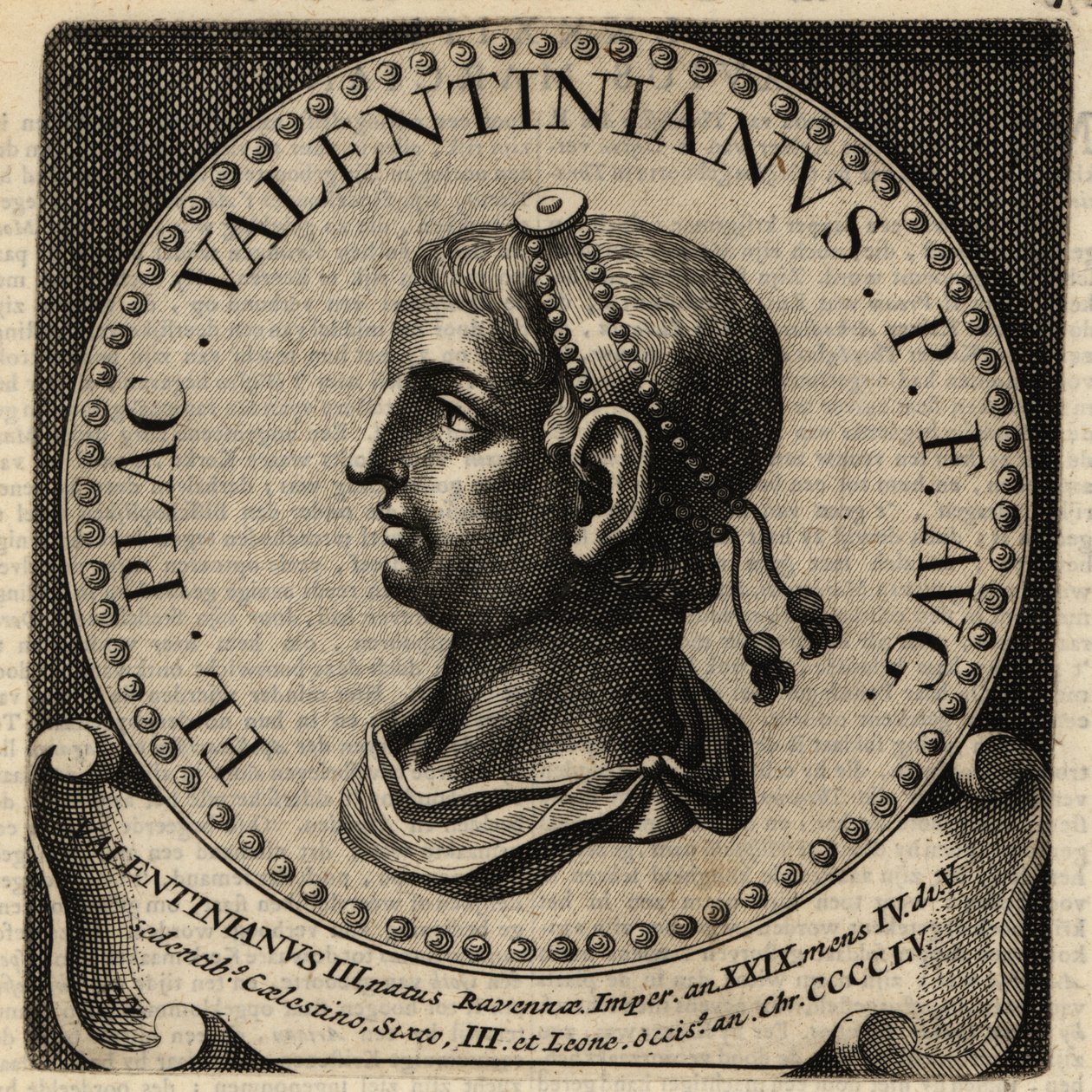 Portret cesarza rzymskiego Walentyniana III. autorstwa Netherlandish School