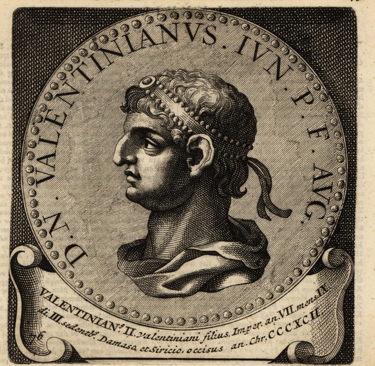 Portret cesarza rzymskiego Walentyniana II. autorstwa Netherlandish School