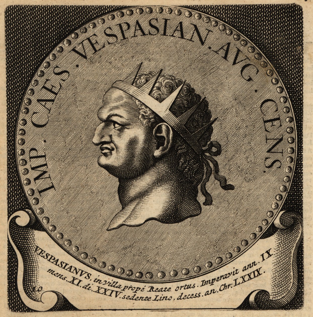 Portret cesarza rzymskiego Wespazjana. autorstwa Netherlandish School