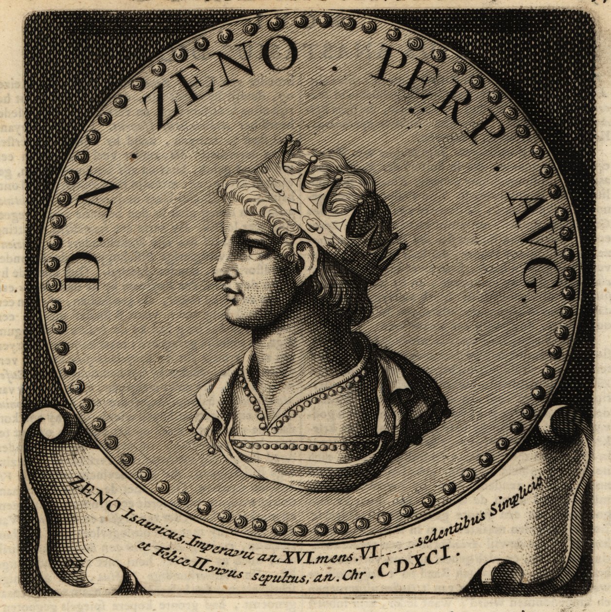 Portret cesarza rzymskiego Zenona. autorstwa Netherlandish School