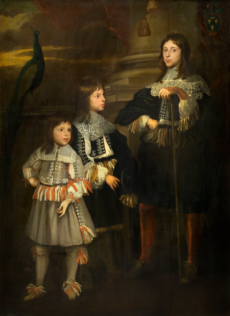 Portret trojga dzieci (olej na płótnie) autorstwa Netherlandish School