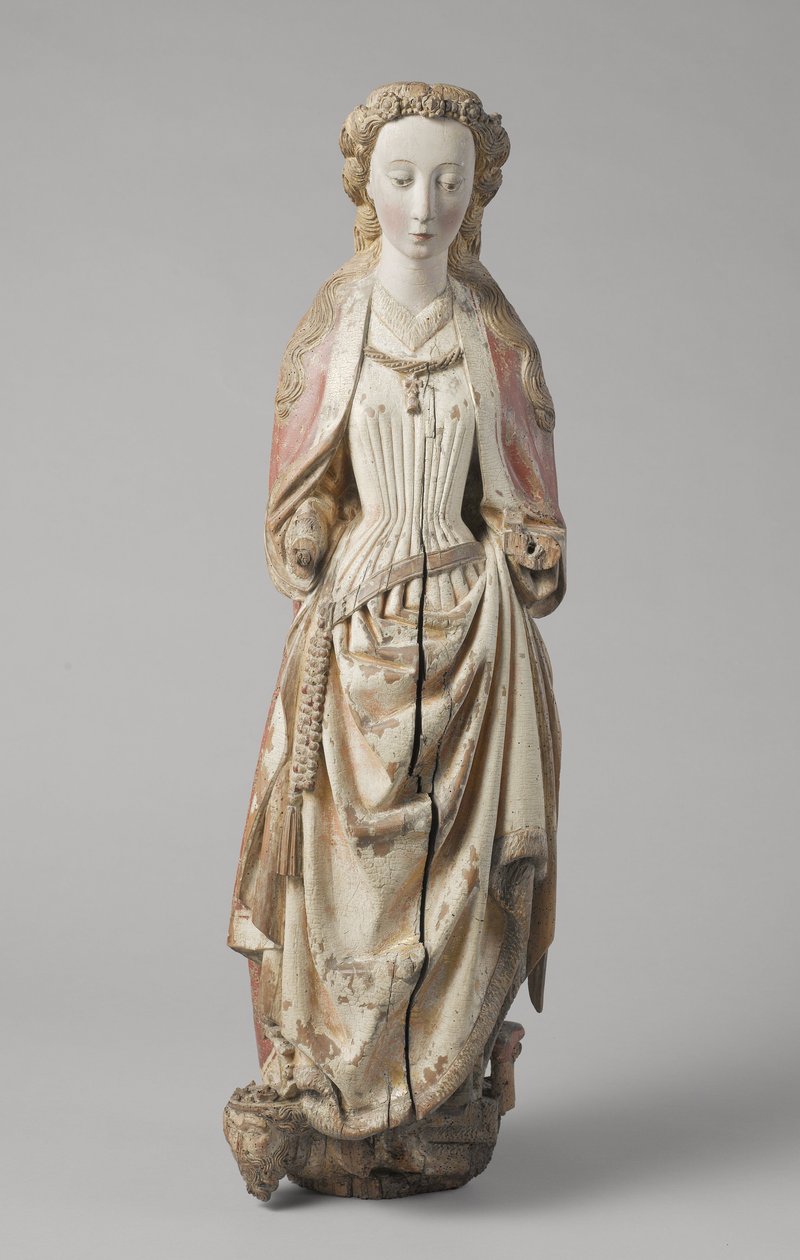 Święta Katarzyna Aleksandryjska – Meester van Koudewater, c. 1470 (orzech) autorstwa Netherlandish School