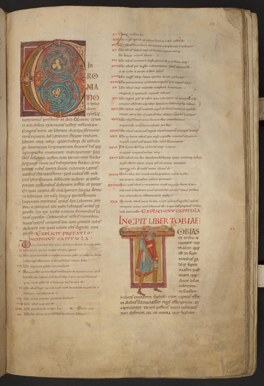 Biblia Stavelot, Add MS 28107, f.102r autorstwa Netherlandish School