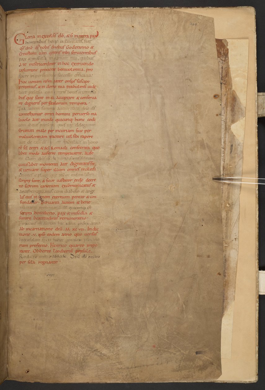 Biblia Stavelot, Add MS 28107, f.240r autorstwa Netherlandish School