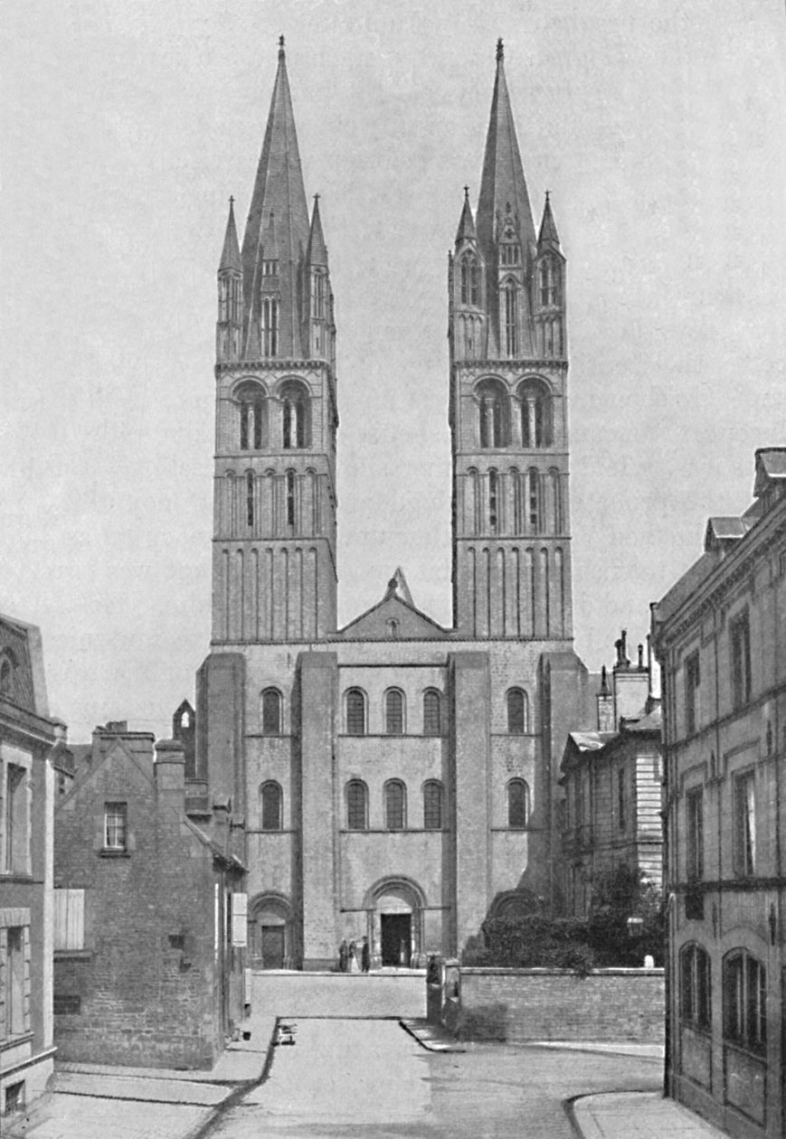 Kościół św. Stefana Abbaye Aux Hommes, Caen., 1902 autorstwa Neurdein