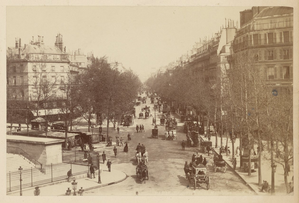 Paryż, Boulevard de la Madeleine autorstwa Neurdein freres