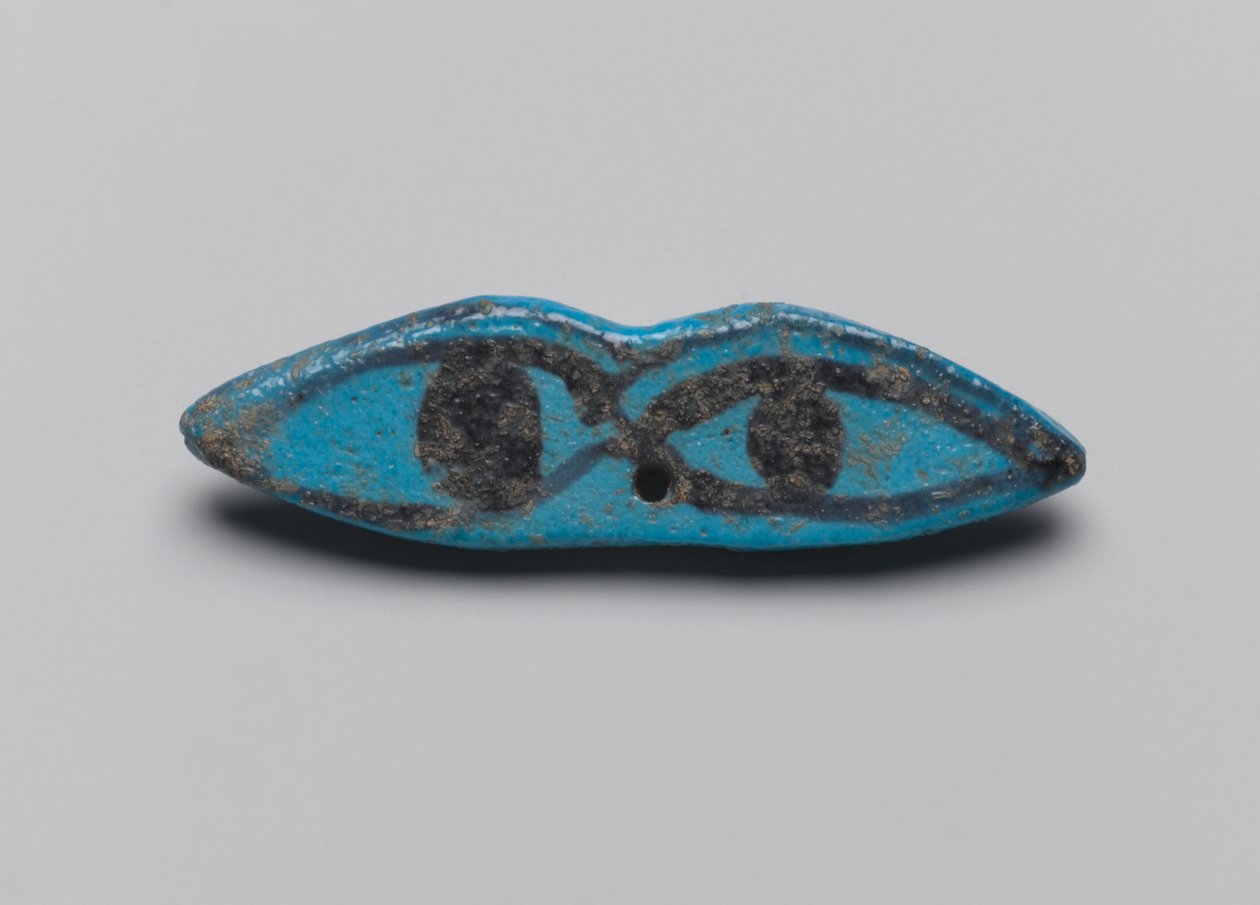 Amulet w postaci dwojga oczu z Deir el-Bahri (fajans) autorstwa New Kingdom Egyptian