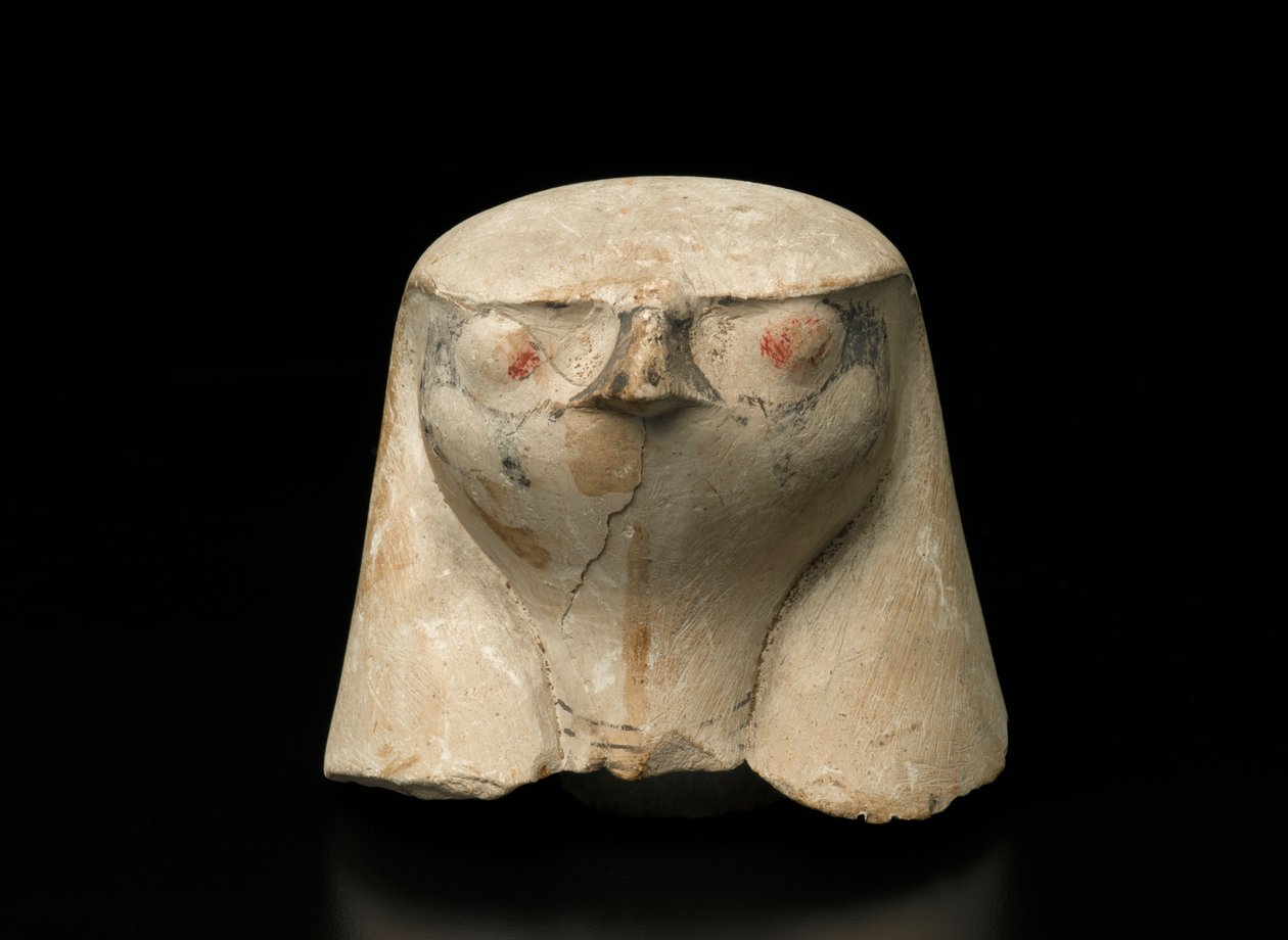 Pokrywa z głową sokoła słoja kanopskiego, XIX-XX dynastia (wapień) Słój kanopski (wapień) autorstwa New Kingdom Egyptian