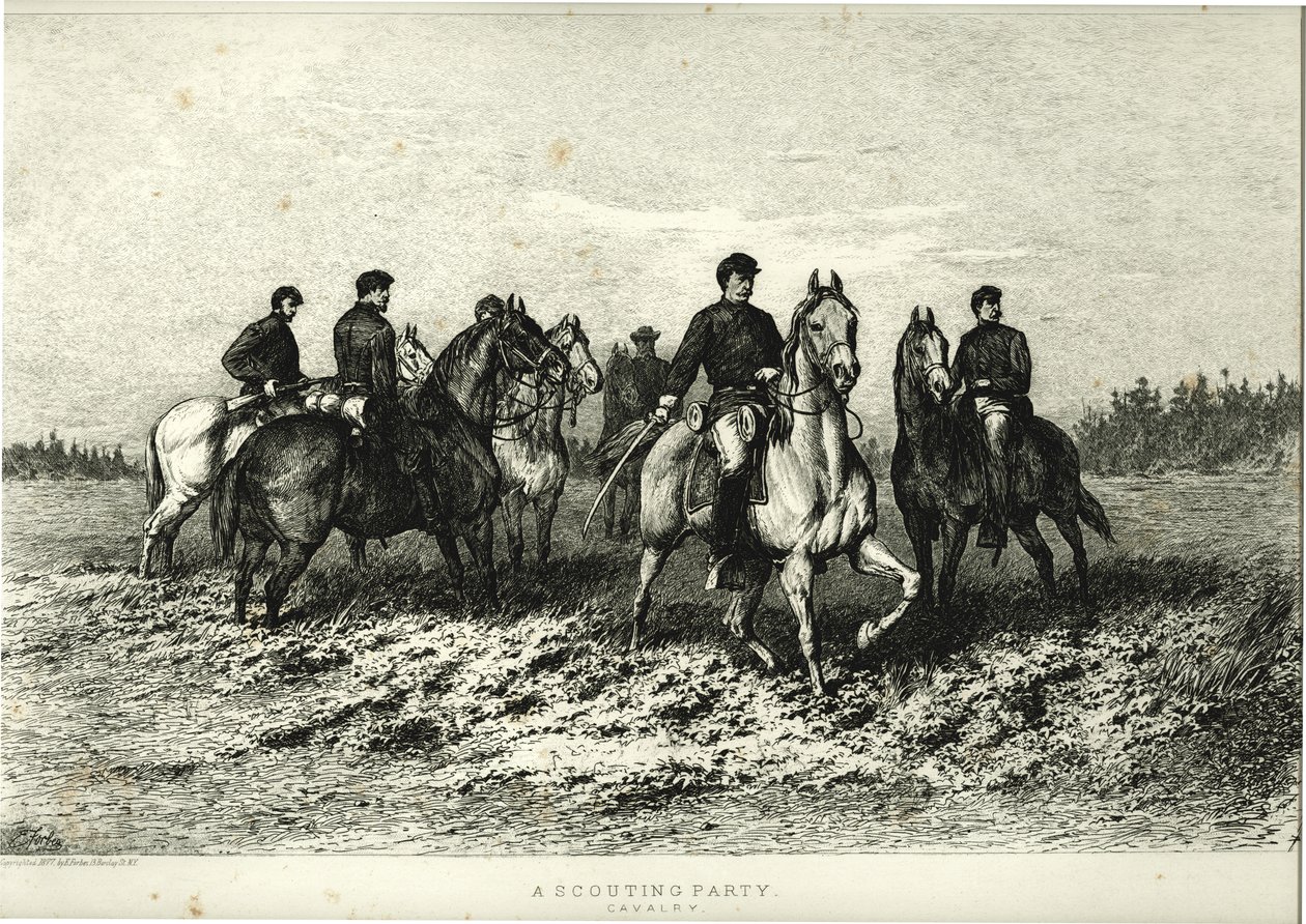 Drużyna harcerska. Kawaleria autorstwa Edwin Austin Forbes