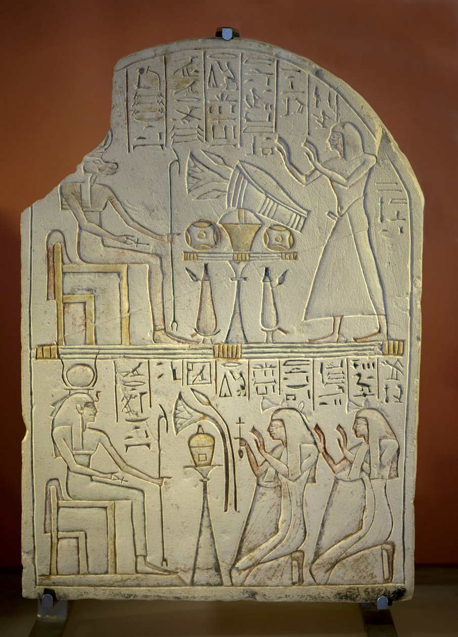 Art Egypt Stele de Penboui a Toueris i Isis Hathor (malowany wapień, nowe imperium) autorstwa New Kingdom Egyptian