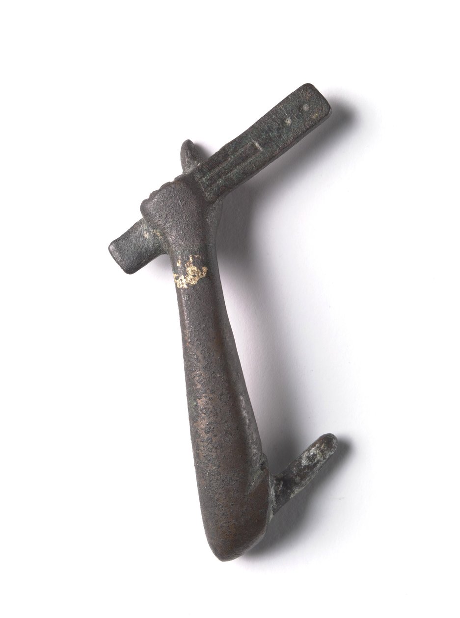 Brązowy wierzchołek z „Pakietu Shawabty”: ramię z paletą skryby, późna dynastia XVIII do XIX, ok. 1336-1256 p.n.e. (brąz) autorstwa New Kingdom Egyptian