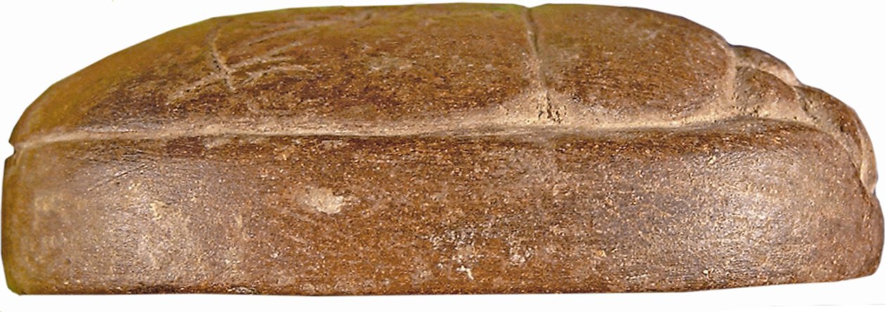 Skarabeusz sercowy z kwarcytu Hati-iay i ślady płatków złota autorstwa New Kingdom Egyptian
