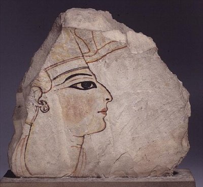 Ostracon z profilem króla (wapień) autorstwa New Kingdom Egyptian