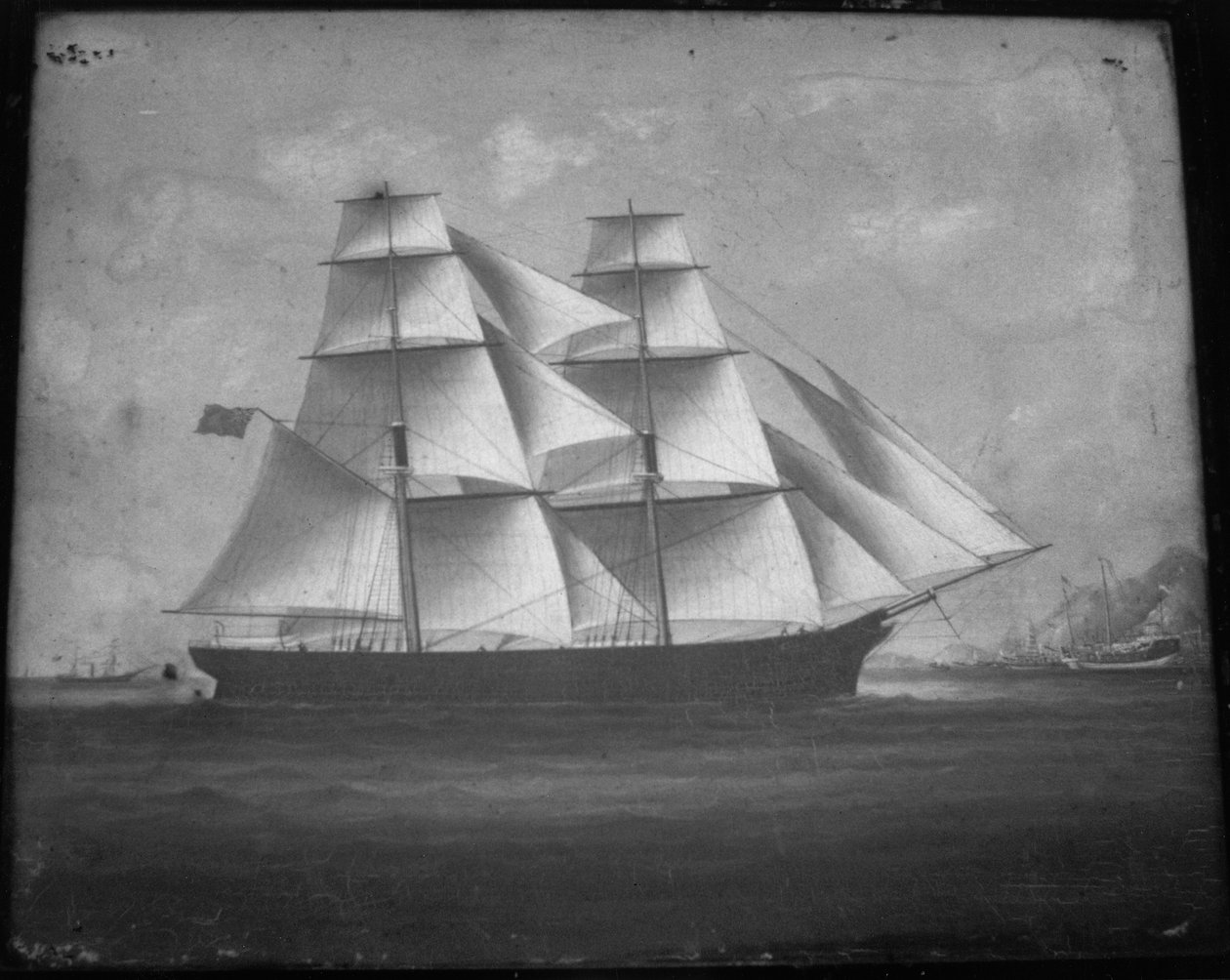 Waverley, zbudowany przez McGregor Bros, wjeżdżający do Waipu, 1863 autorstwa New Zealand School
