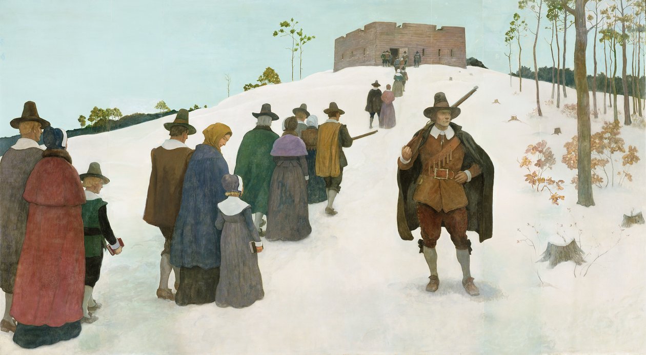 Idąc do kościoła, 1941 autorstwa Newell Convers Wyeth