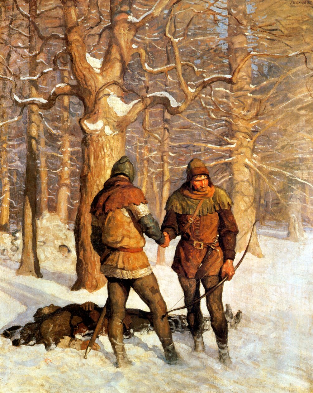 Ilustracja do „Czarnej strzały”, Robert Louis Stevenson, 1916 autorstwa Newell Convers Wyeth