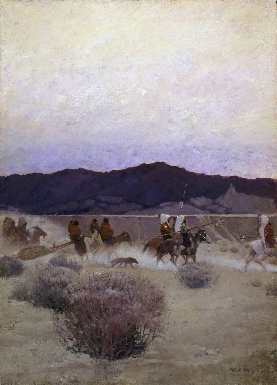 Przeprowadzka, 1908 autorstwa Newell Convers Wyeth