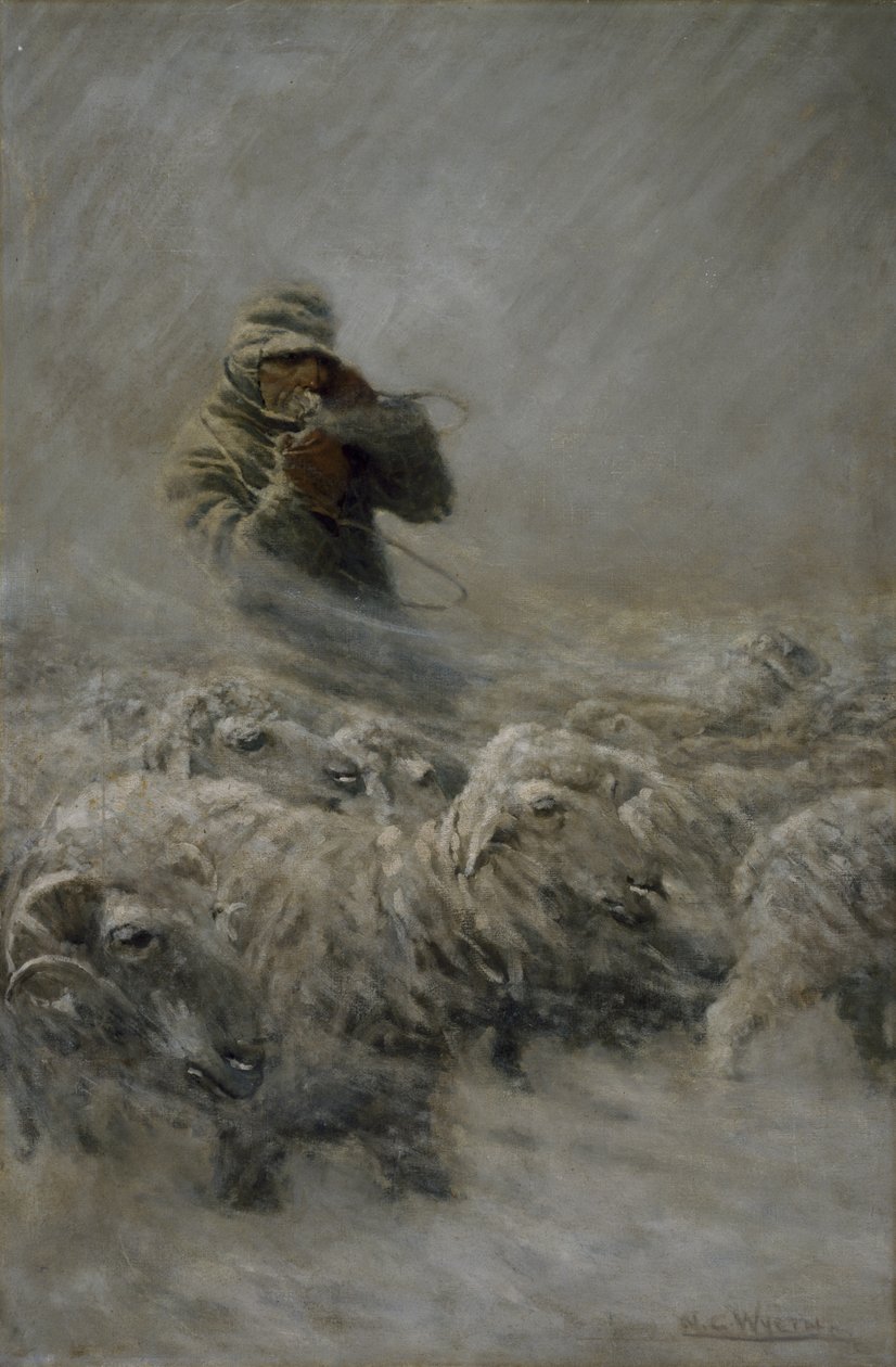 Pasterz owiec, 1908 autorstwa Newell Convers Wyeth