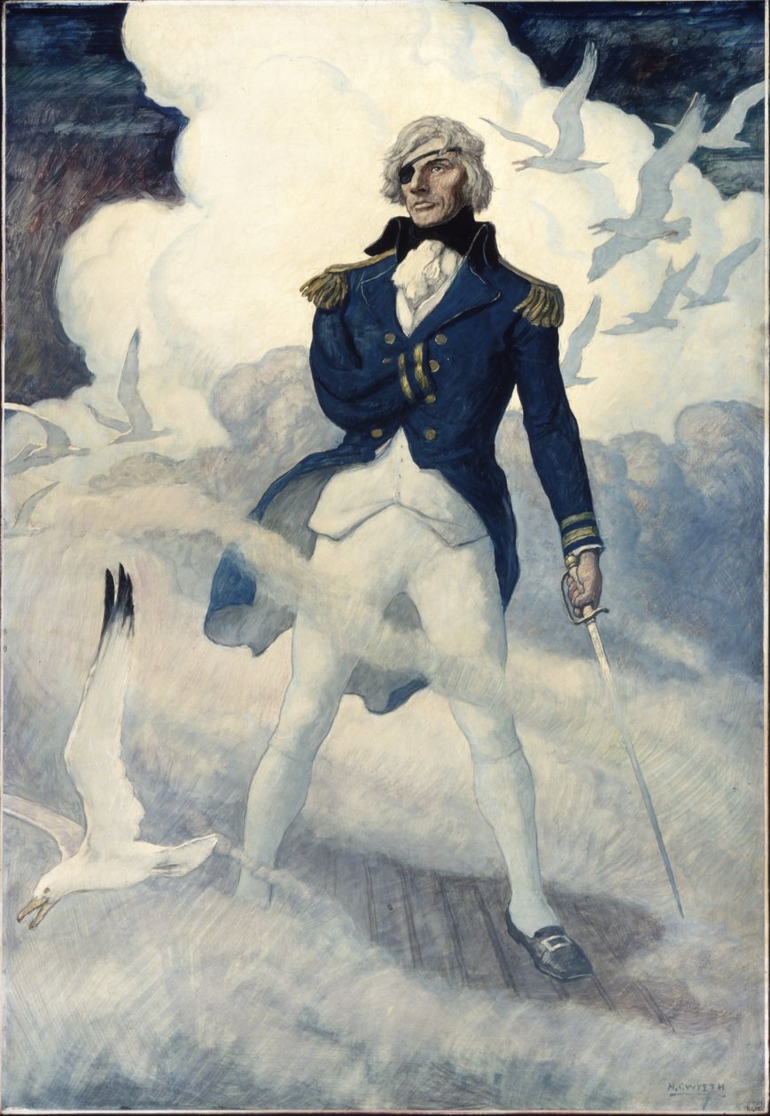 Duch admirała Nelsona, 1940 (olej na panelu renesansowym) autorstwa Newell Convers Wyeth