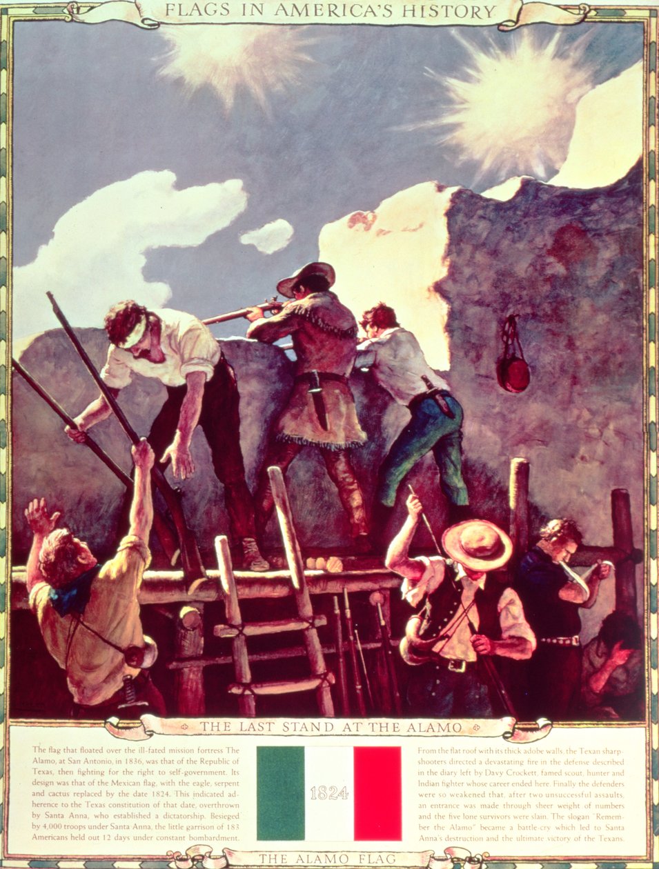 Ostatni bastion w Alamo, 6 marca 1836 _ autorstwa Newell Convers Wyeth
