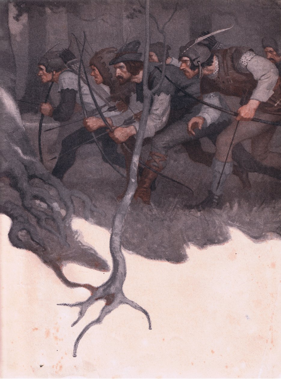 Projekt okładki wewnętrznej, 1916 autorstwa Newell Convers Wyeth