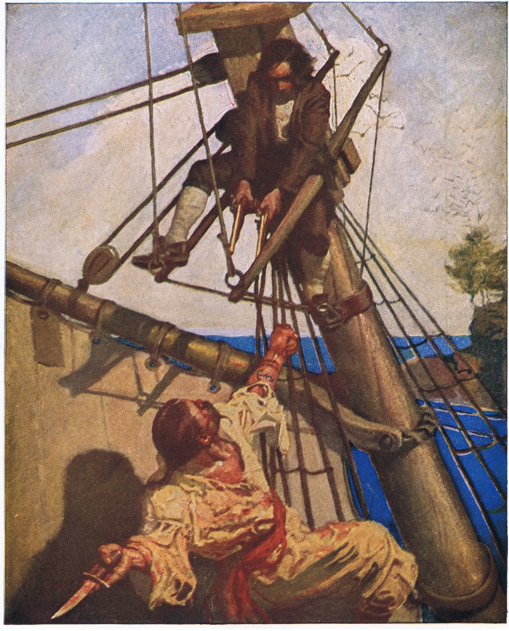 Ręce Izraela: Jeszcze jeden krok, Panie Ręce, powiedziałem, że rozwalę ci mózgi autorstwa Newell Convers Wyeth