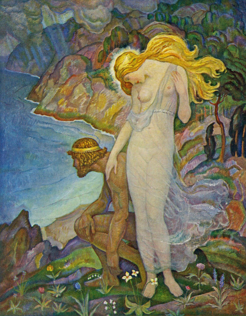 Odyseusz i Kalipso autorstwa Newell Convers Wyeth