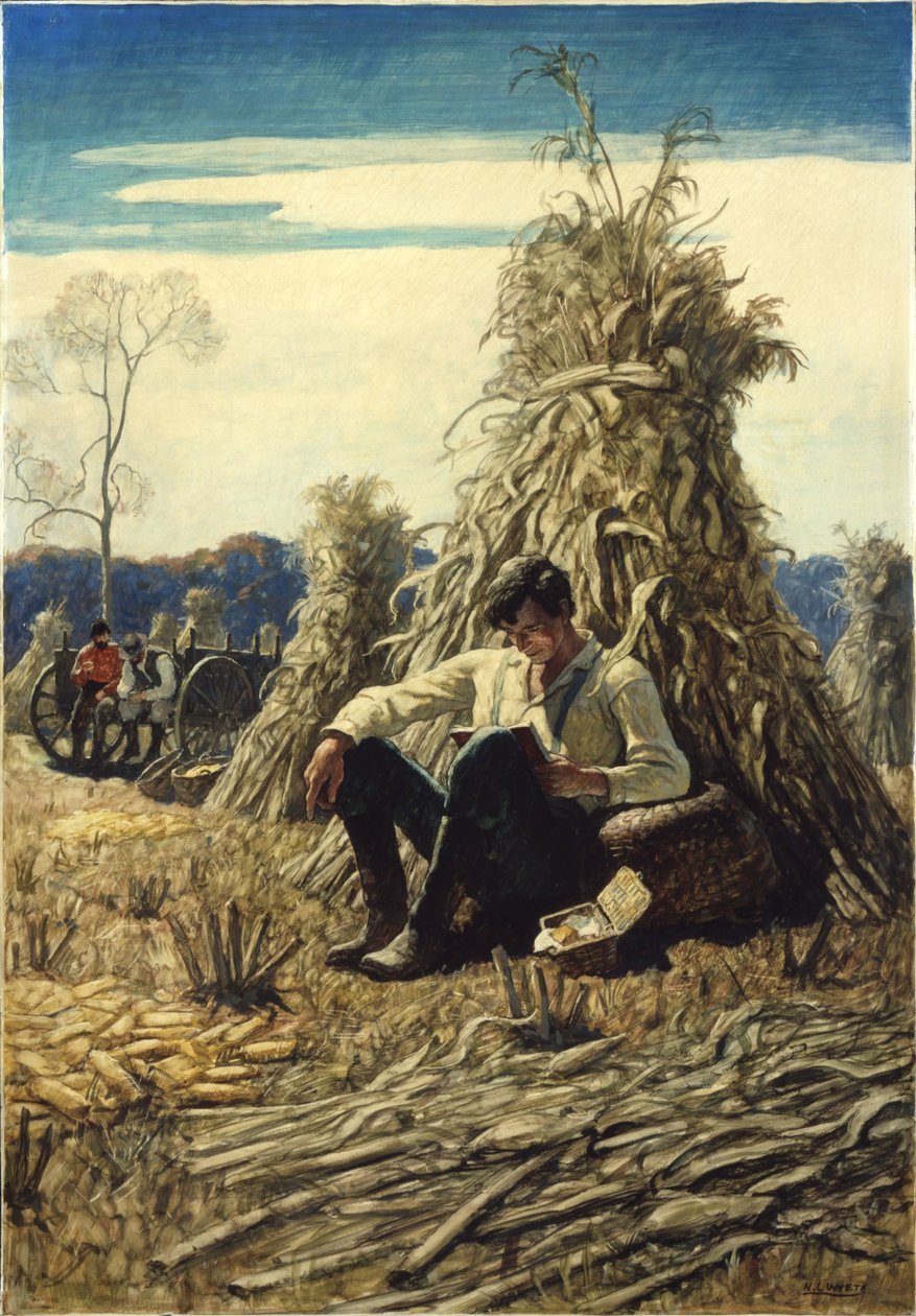 Peculiarsome Abe, 1940 (olej na panelu renesansowym) autorstwa Newell Convers Wyeth