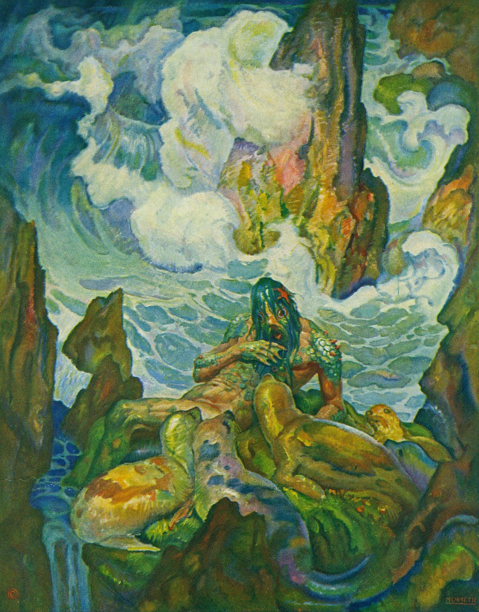 Proteusz, stary człowiek morza autorstwa Newell Convers Wyeth