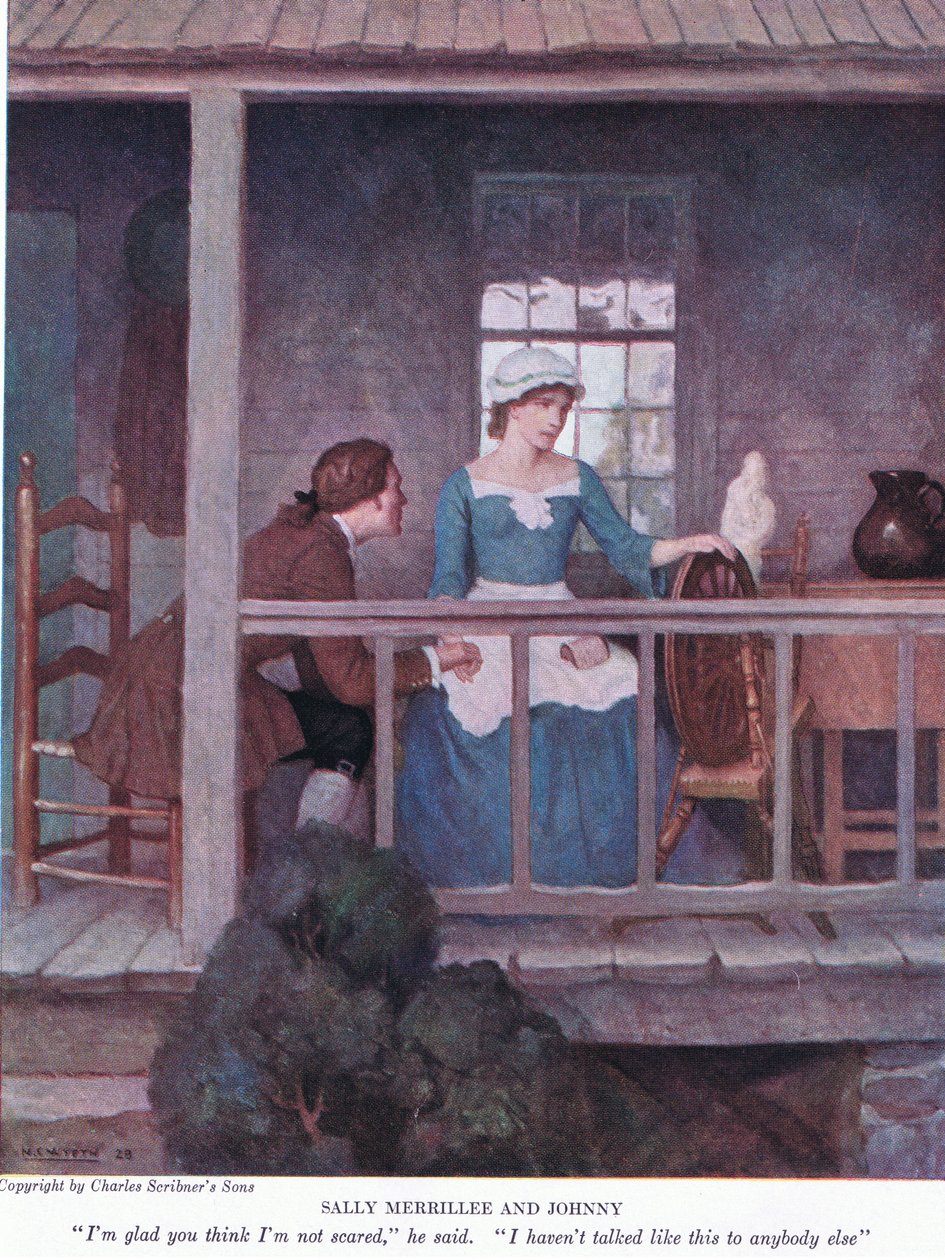 Sally Merrillee i Johnny: Cieszę się, że myślisz, że się nie boję, powiedział. Z nikim innym tak nie rozmawiałem, 1928 autorstwa Newell Convers Wyeth