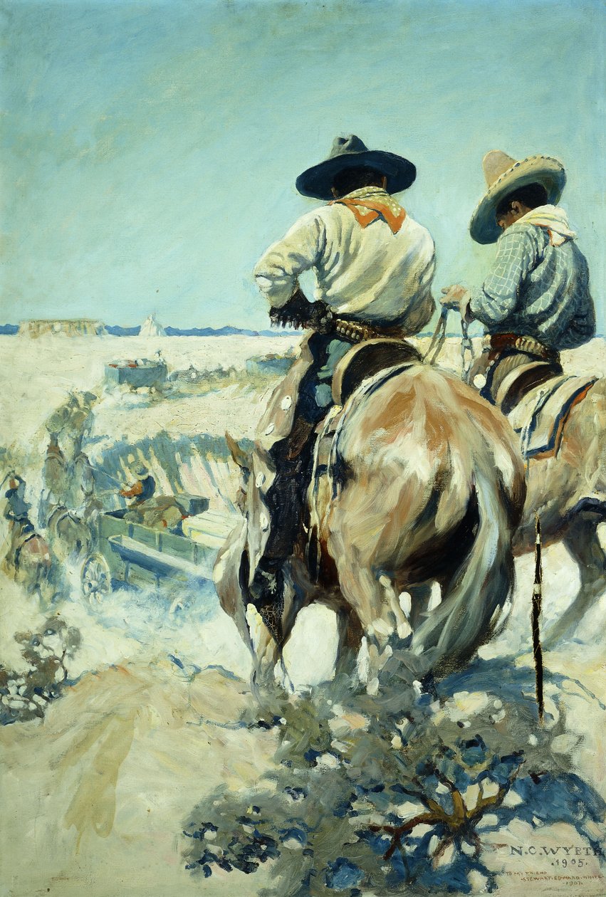 Wagony dostawcze autorstwa Newell Convers Wyeth