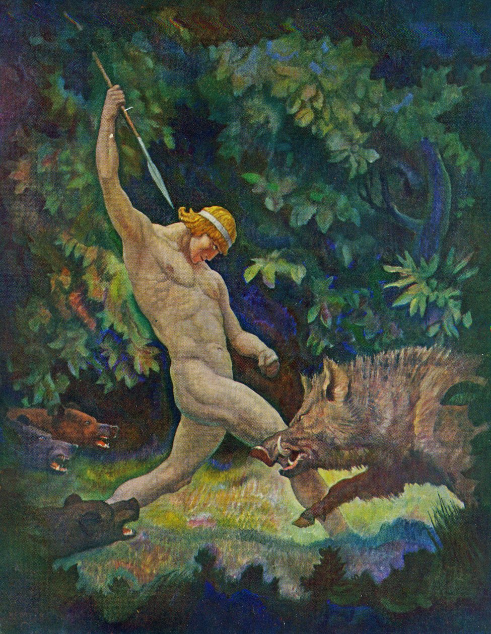 Polowanie na Dzika, 1929 autorstwa Newell Convers Wyeth