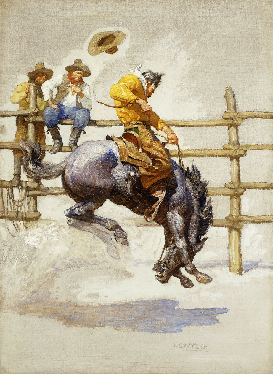 Brykający Bronco autorstwa Newell Convers Wyeth
