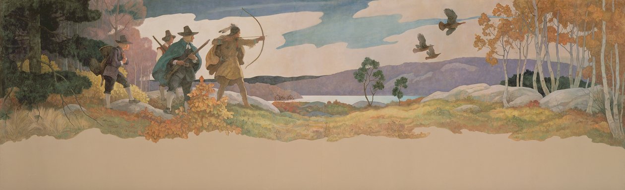 Łowcy indyków, 1941 autorstwa Newell Convers Wyeth