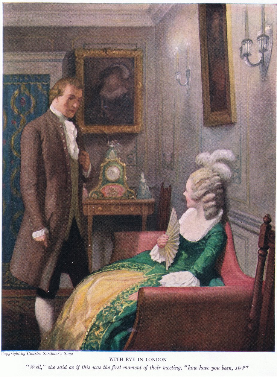 Z Ewą w Londynie! Cóż, powiedziała, jakby to była pierwsza chwila ich spotkania, jak się pan miewa?, 1928 autorstwa Newell Convers Wyeth