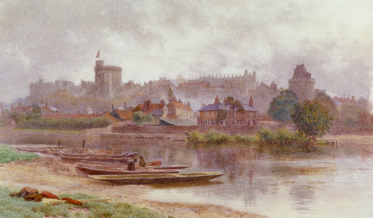 „Zamek Windsor w mroku”, c1874-1914 autorstwa Newton Benett