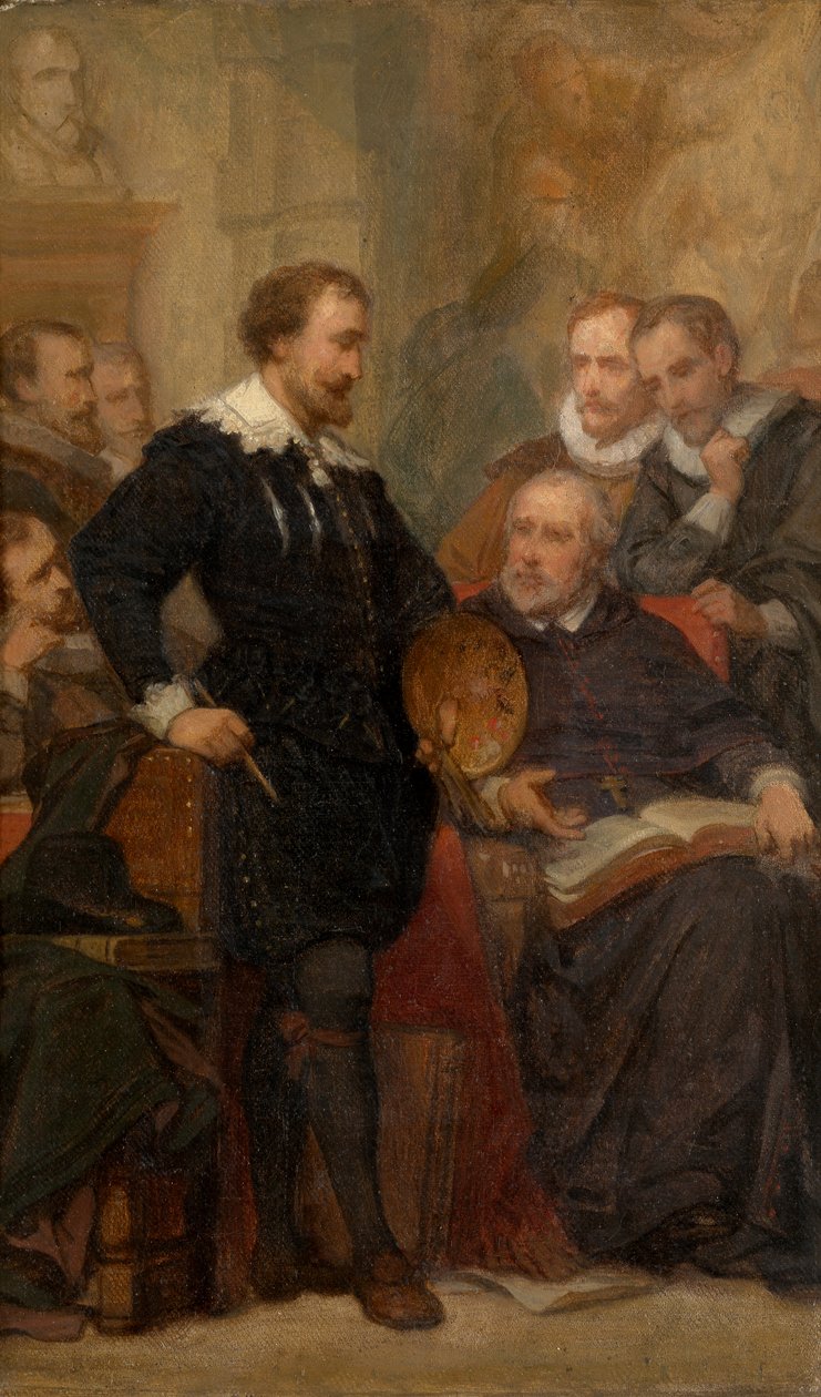 Peter Paul Rubens w swojej pracowni (olej) autorstwa Nicaise de Keyser