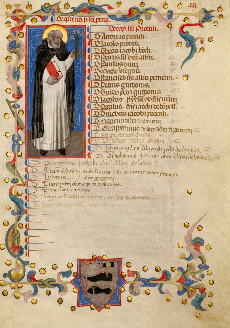 Święty Dominik autorstwa Niccolò di Giacomo da Bologna