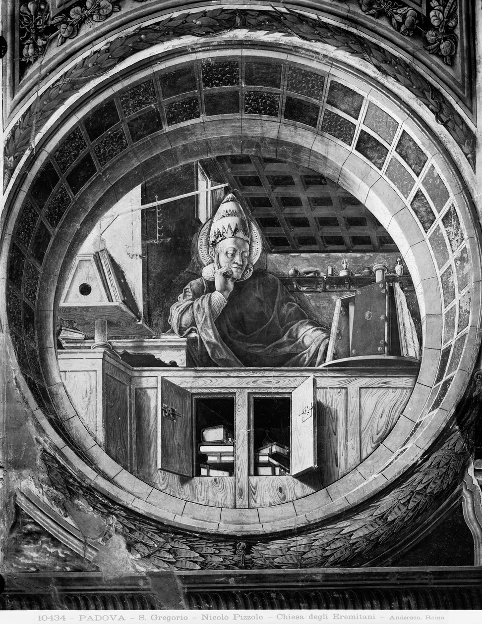 Św. Grzegorz, ok. 1450-52 (fresk) autorstwa Niccolò Pizzolo
