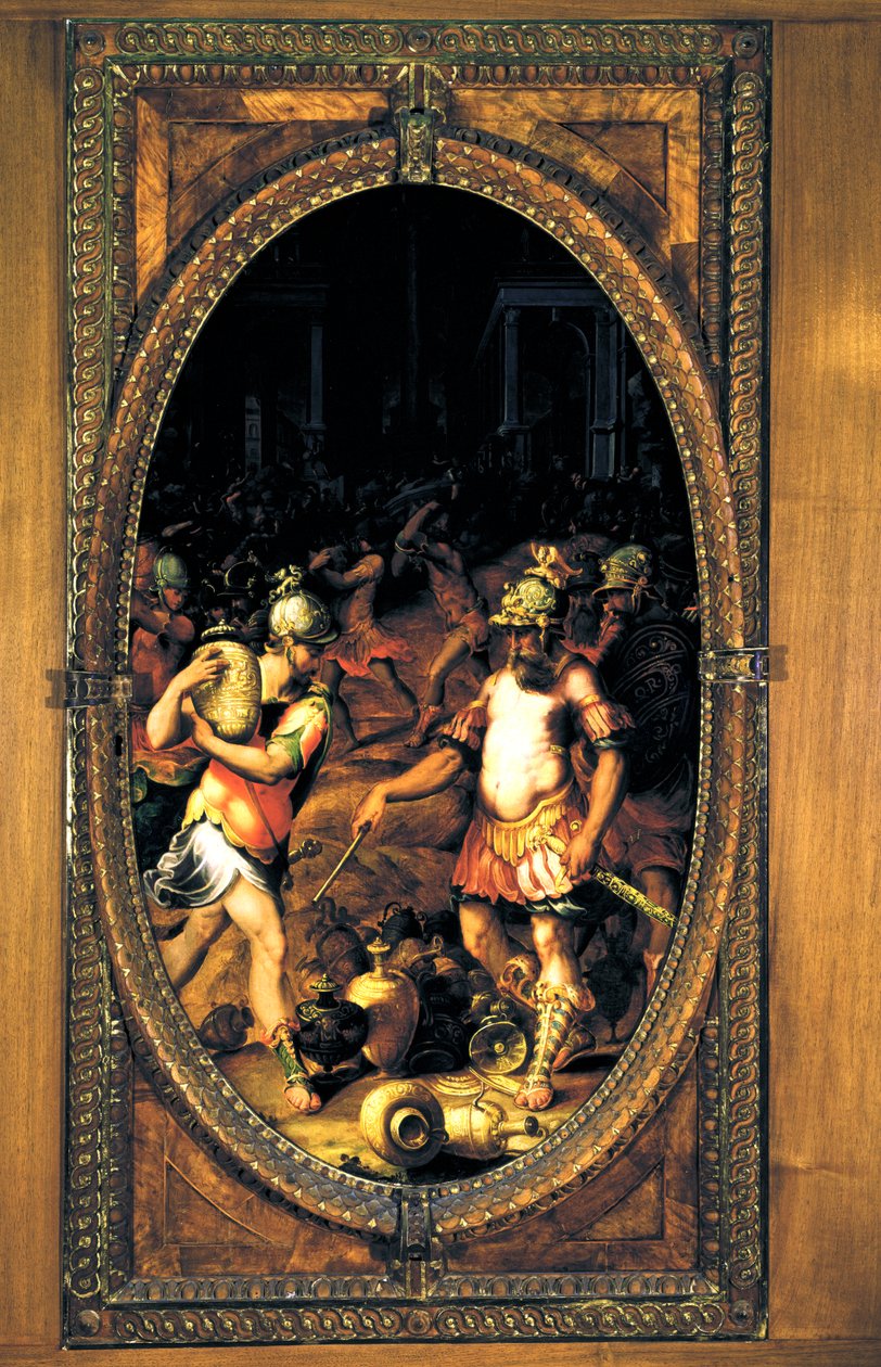 Splądrowanie miasta, 1572 (łupek) autorstwa Niccolo Betti