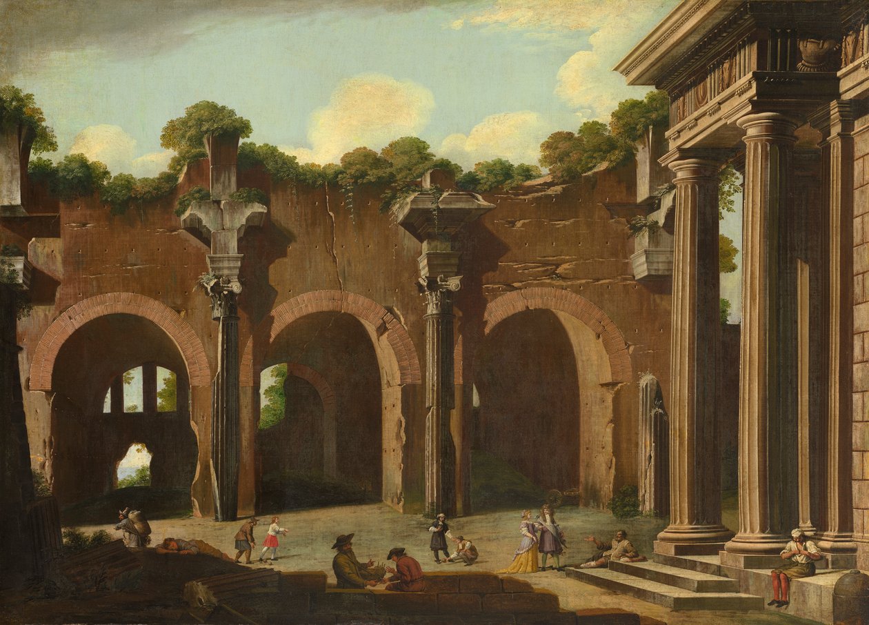 Bazylika Konstantyna z kolumnadą dorycką, 1685-90 autorstwa Niccolo Codazzi