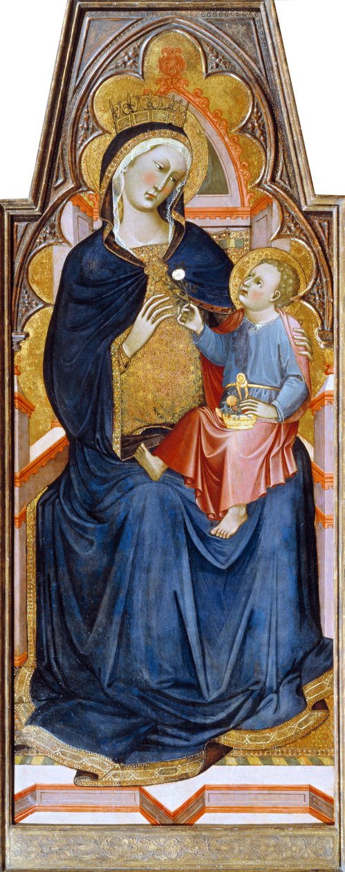 Madonna z Dzieciątkiem, 1387 (tempera i złoto na drewnie) autorstwa Niccolo di Buonaccorso