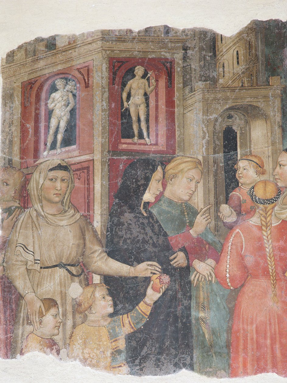 Szczegół z Captains of Mercy, 1386 autorstwa Niccolò Pietro di Gerini