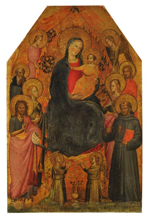Madonna z Dzieciątkiem w otoczeniu świętych i aniołów autorstwa Niccolo di Tommaso