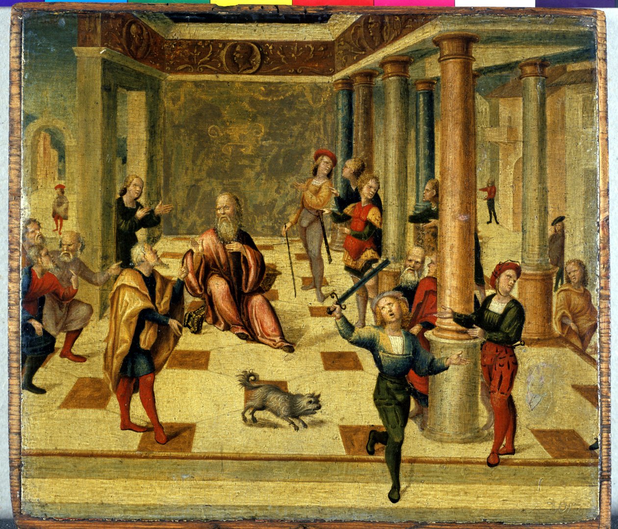 Scena z historii Rzymu (tempera na drewnie) autorstwa Niccolo the Younger Giolfino