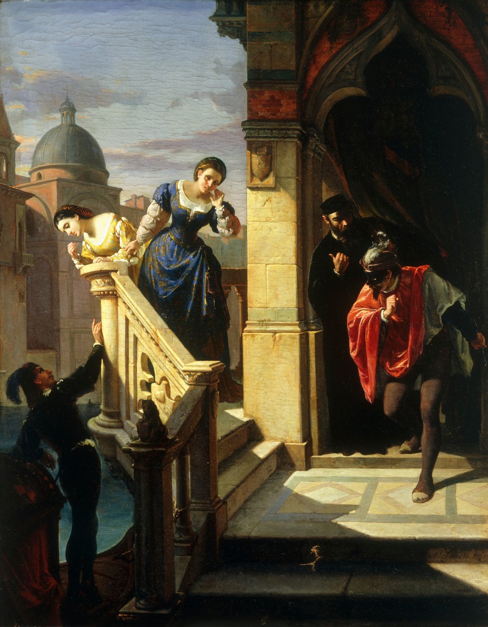 Intryga wenecka, 1862 autorstwa Niccolo Sanesi